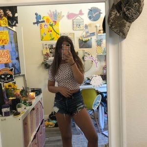 Cute off the shoulder crop top